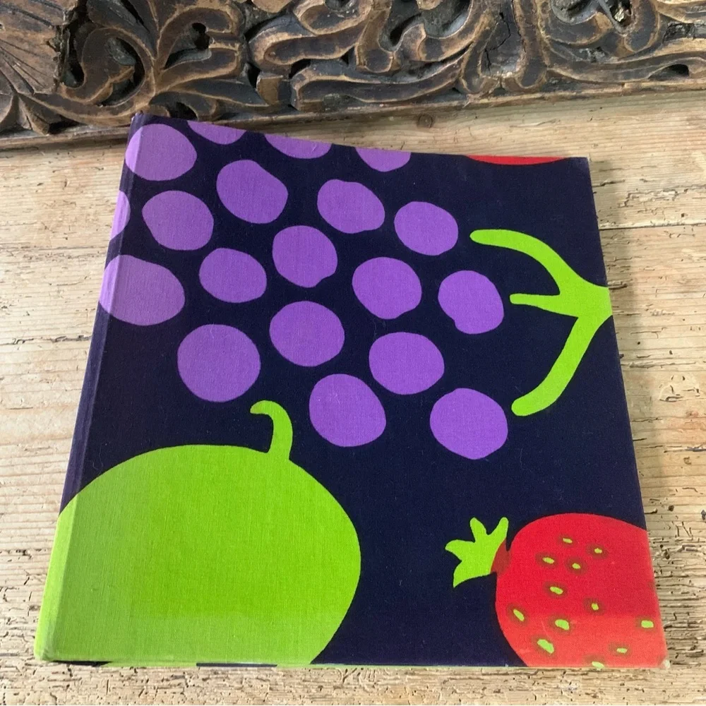 Rare Marimekko 3-Ring Three Inch Binder Tori Fruit Food Maija Isola Recipe Book